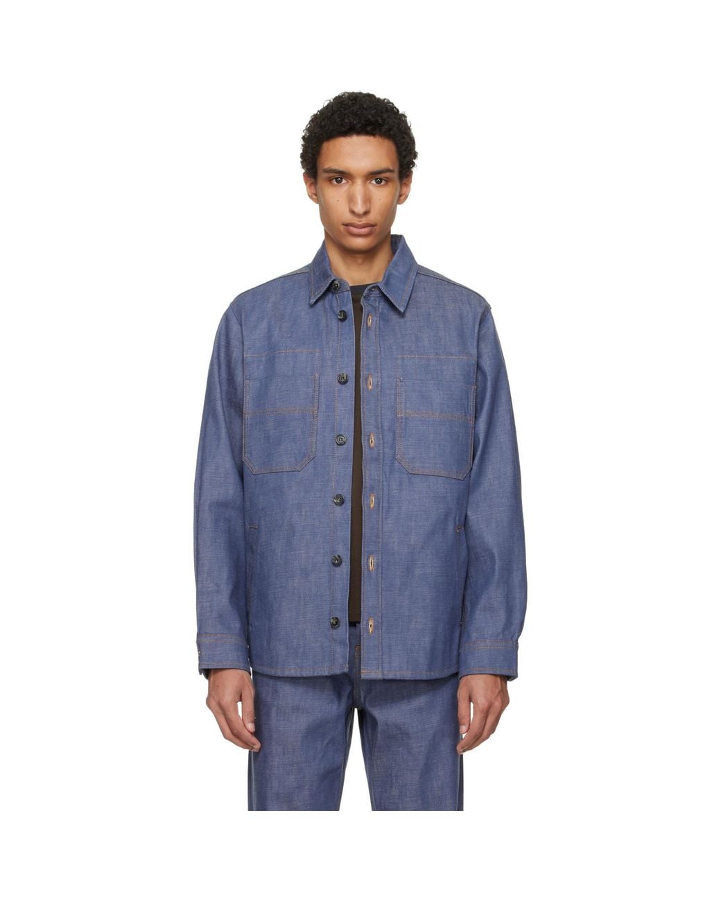 A.P.C. Blue Noah Denim Jacket for men
