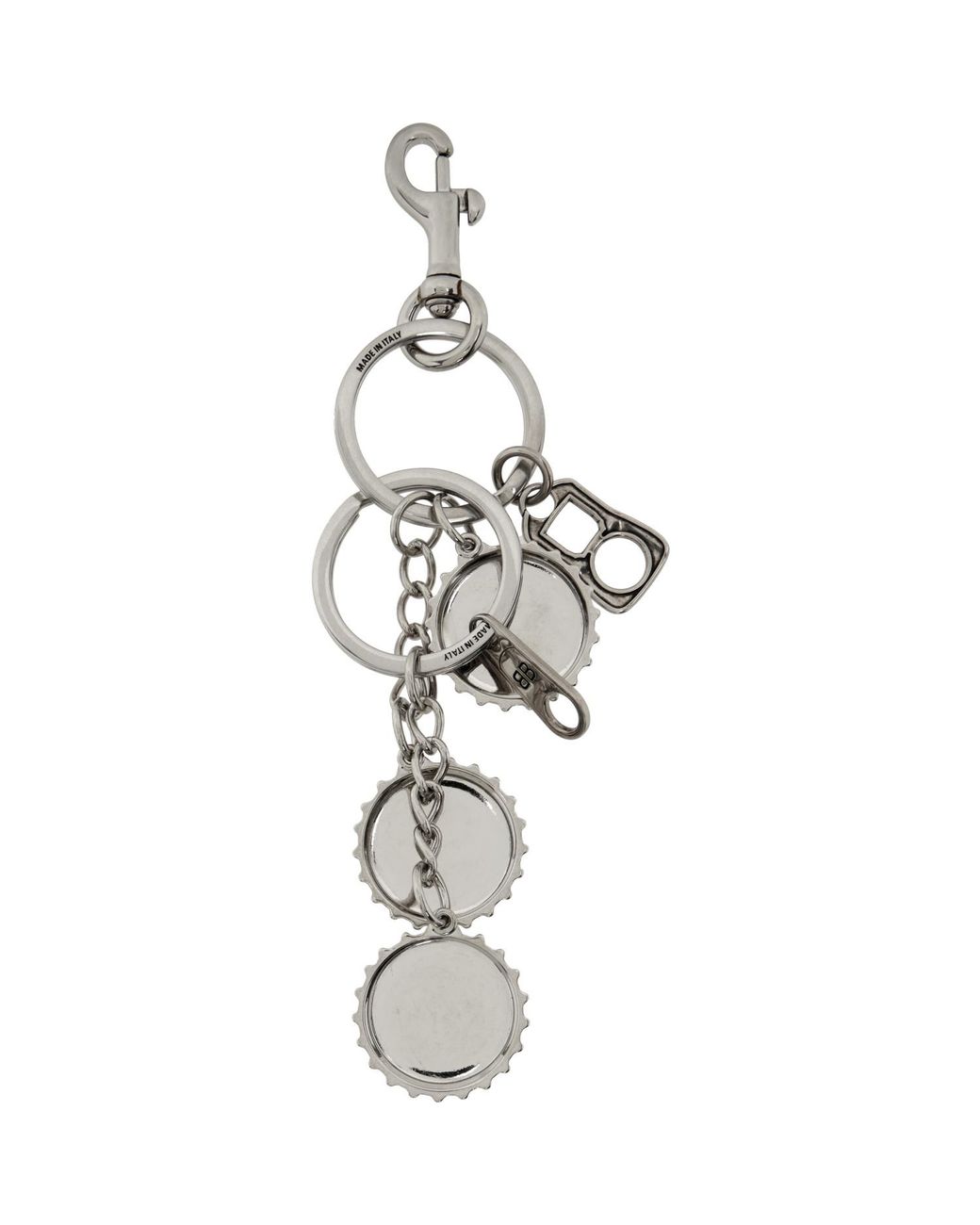 Balenciaga White Beer Caps Keychain for men
