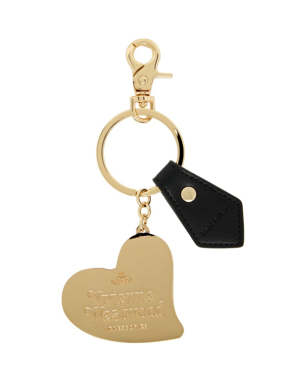 Vivienne Westwood Metallic Orb Heart Keychain for men