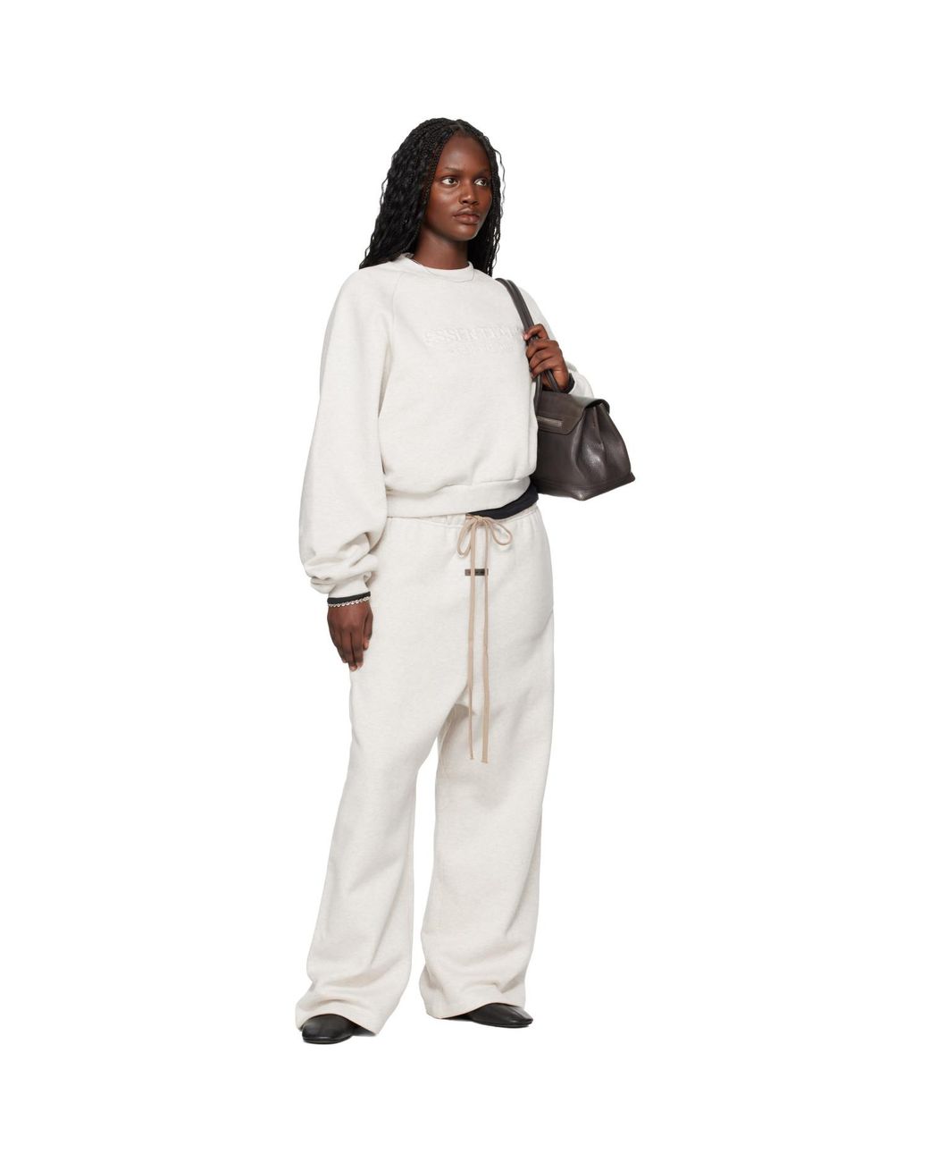 Fear Of God White Holiday Embossed 90S Raglan Crewneck Sweatshirt