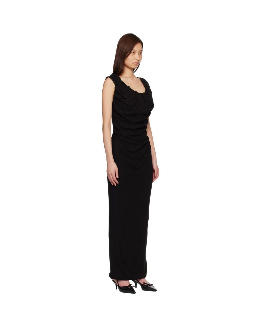 Vivienne Westwood Black Long Ginnie Amber Maxi Dress