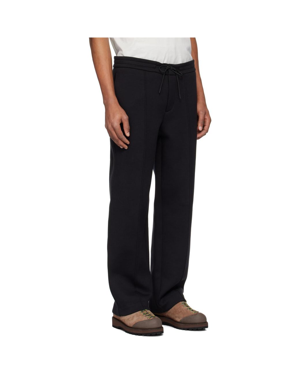 Moncler Black Logo Patch Cotton & Neoprene Sweatpants for men
