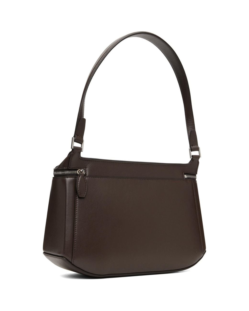Totême Brown Clip Leather Shoulder Bag