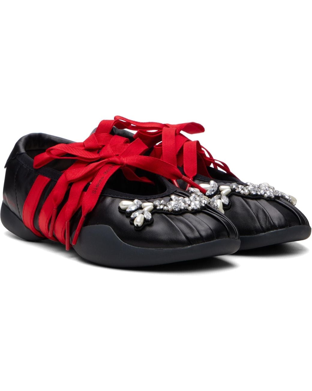 Simone Rocha Red Adidas Originals Edition Taekwondo Ballerina Sneakers