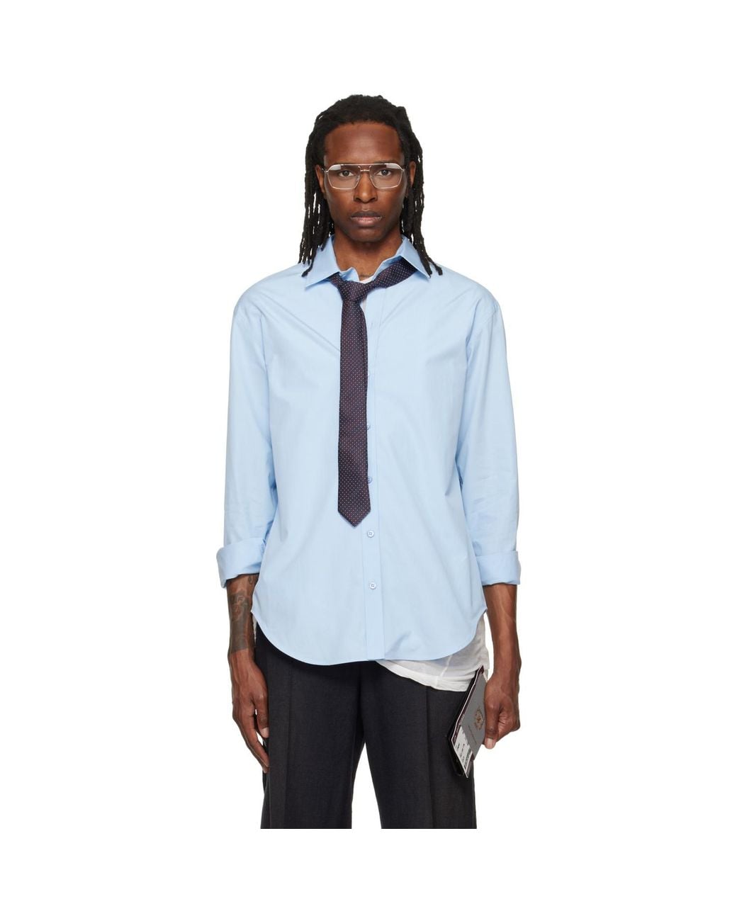 Balenciaga Blue Standard Shirt for men