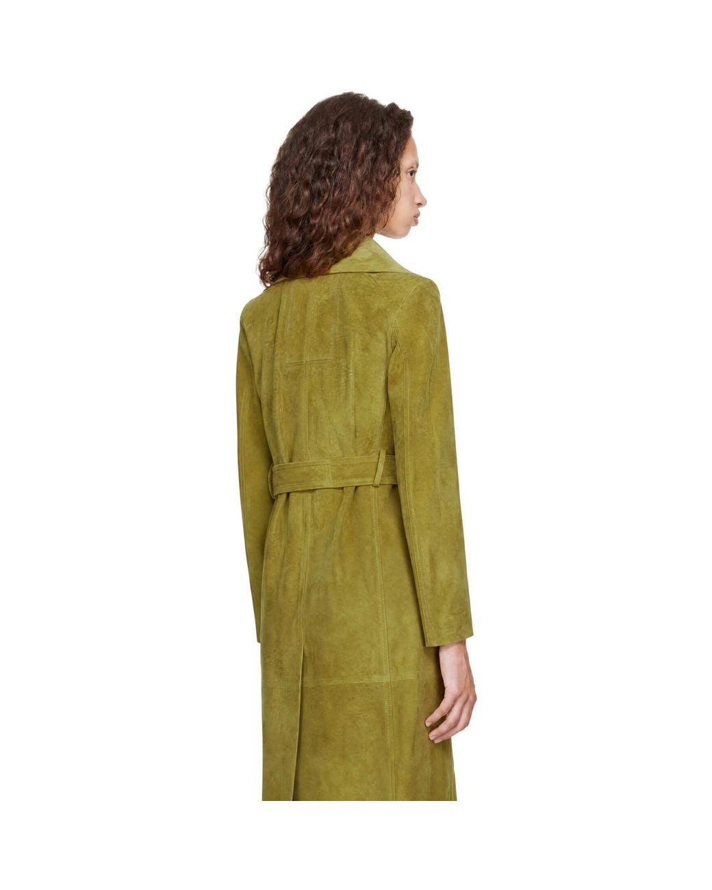 Burberry Green Long Suede Coat