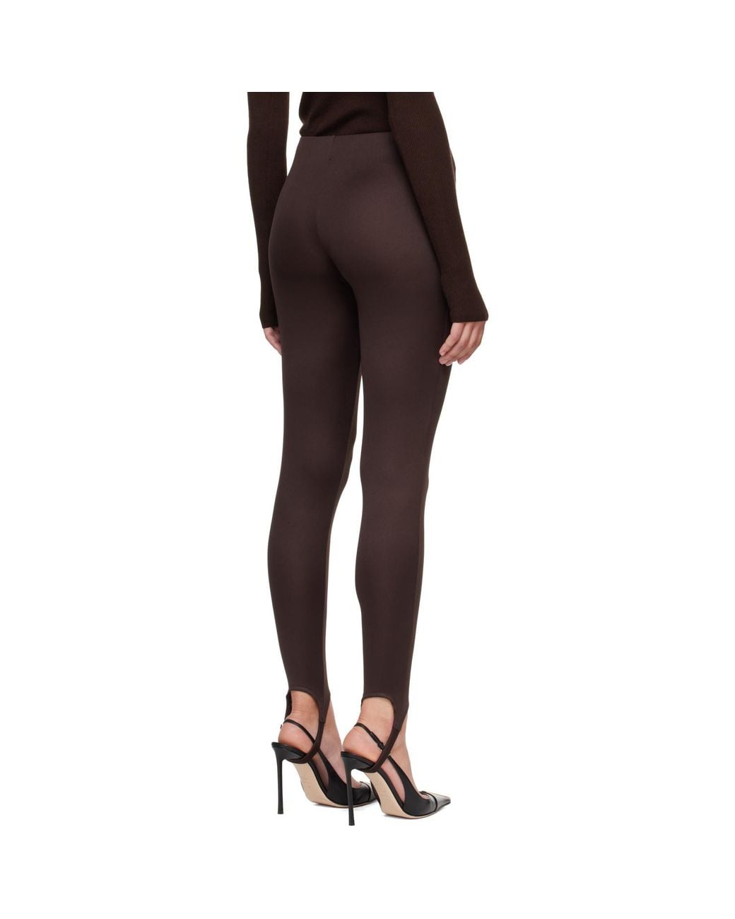 Frankie Shop Brown Caserta Stirrup Leggings
