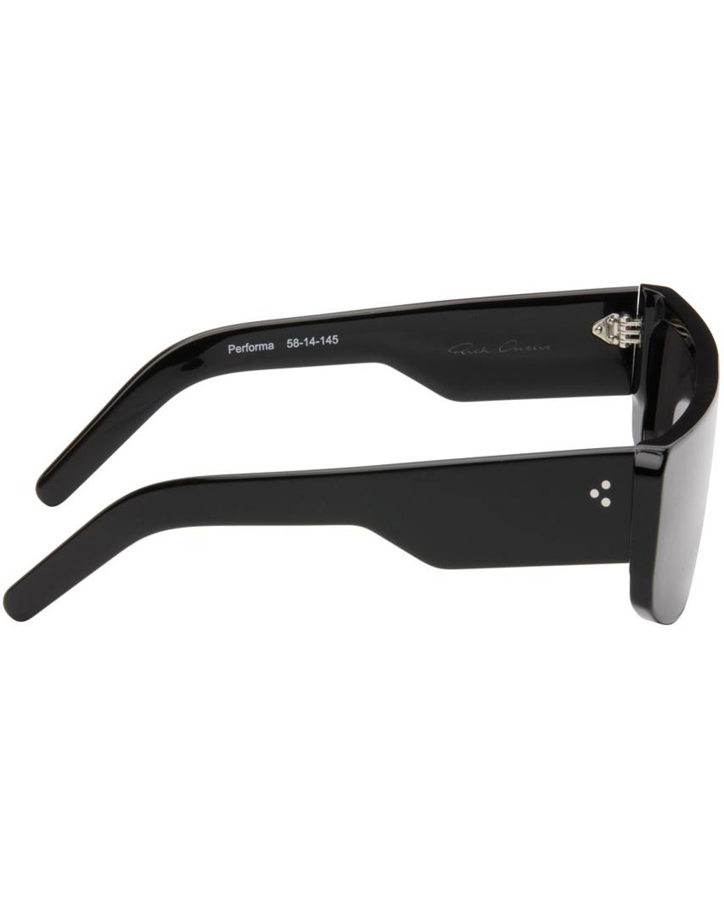 Rick Owens Porterville Performa Sunglasses in Black for Men Rick Owens Porterville Performa Sunglasses in Black for Men