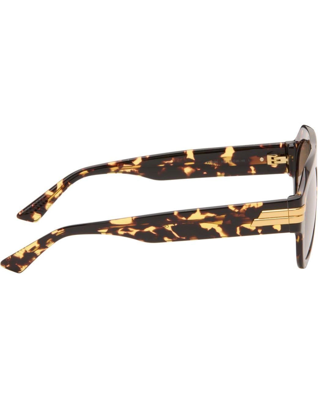 Bottega Veneta Brown Mitre Aviator Sunglasses