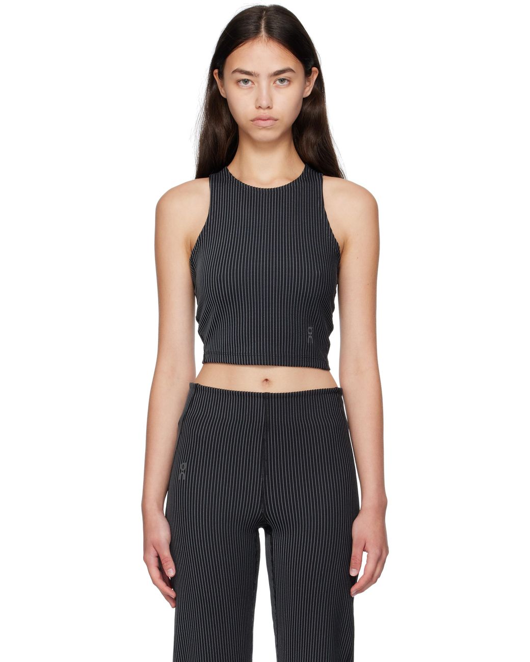 On Shoes Black All-Day Ribbed Crop Sport Top