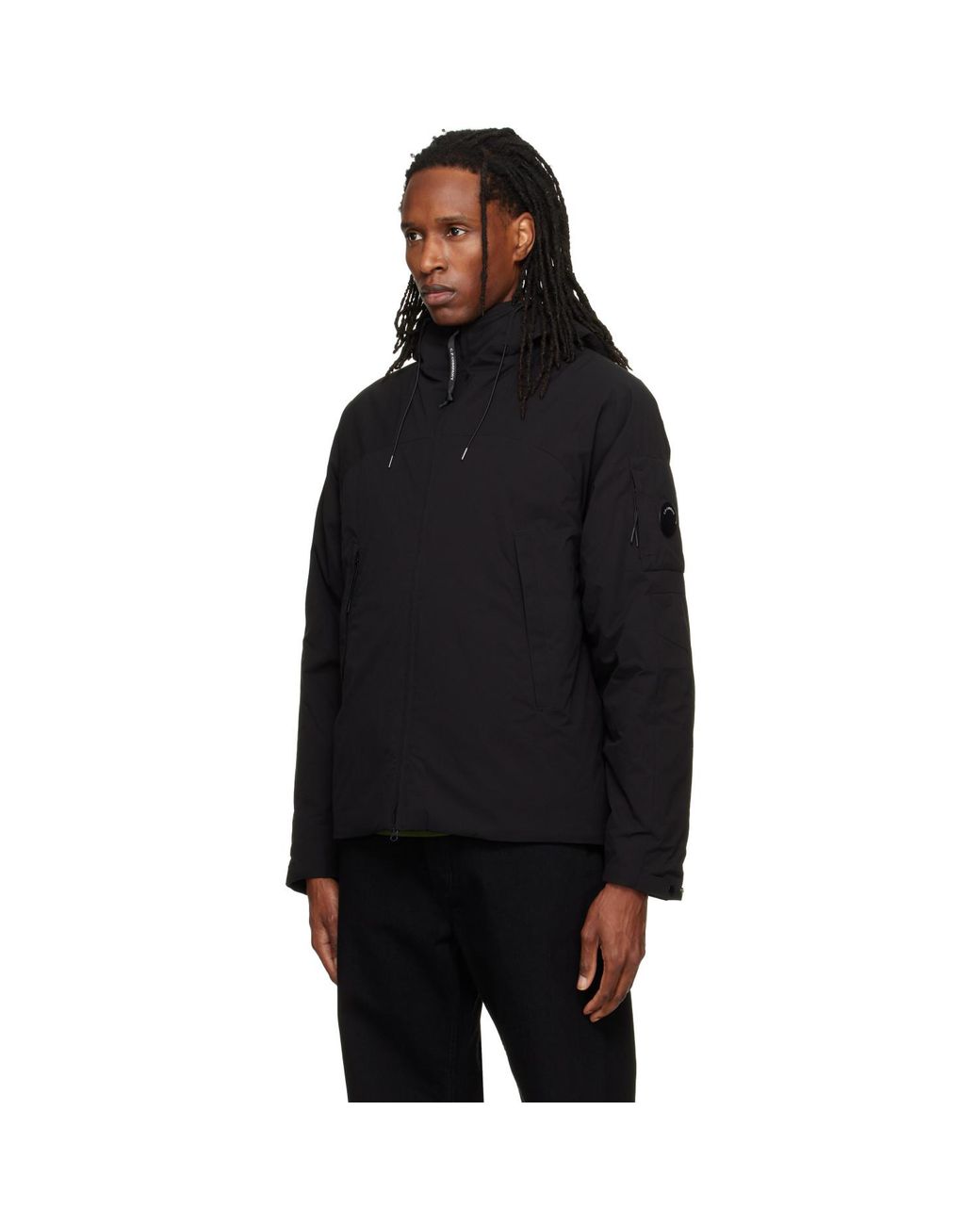 C P Company Black Pro-Tek Primaloft Hooded Jacket for men