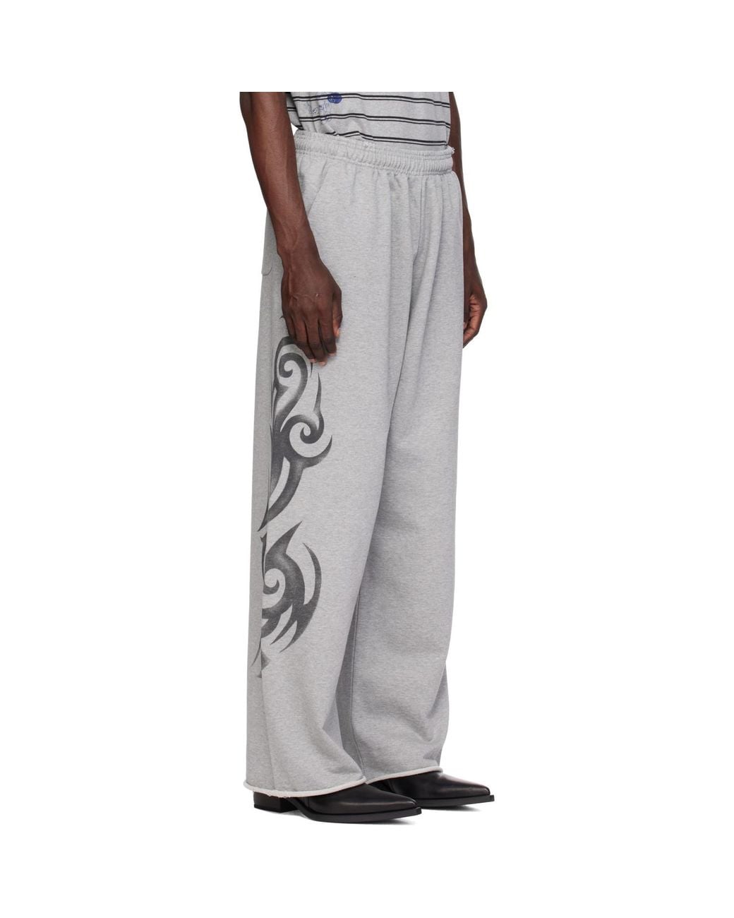 Vetements Gray Graffiti Sweatpants for men