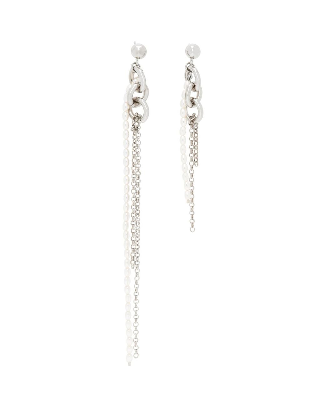 Justine Clenquet White Salem Earrings