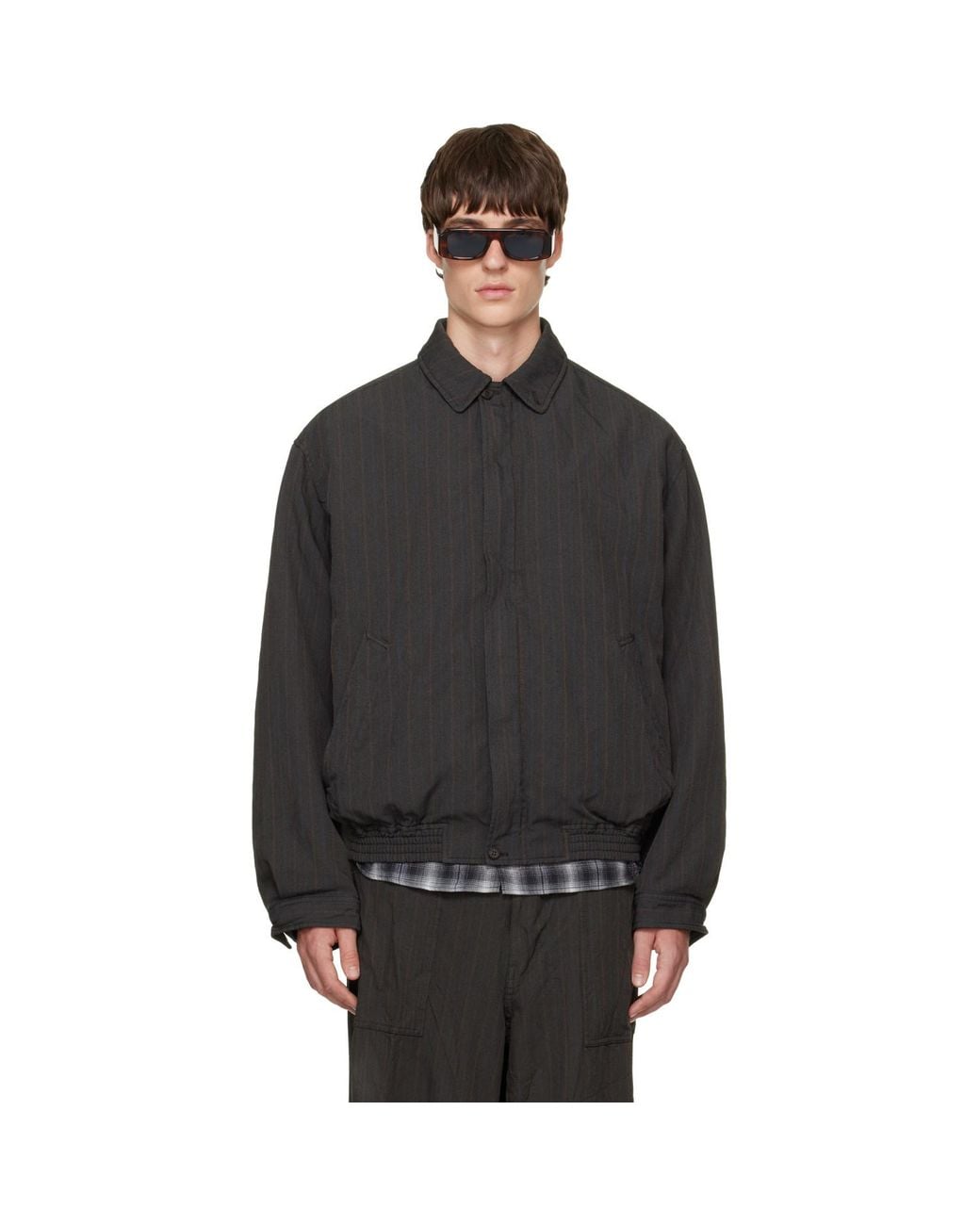 Comme des Garçons Black Herringbone Stripe Jacket for men