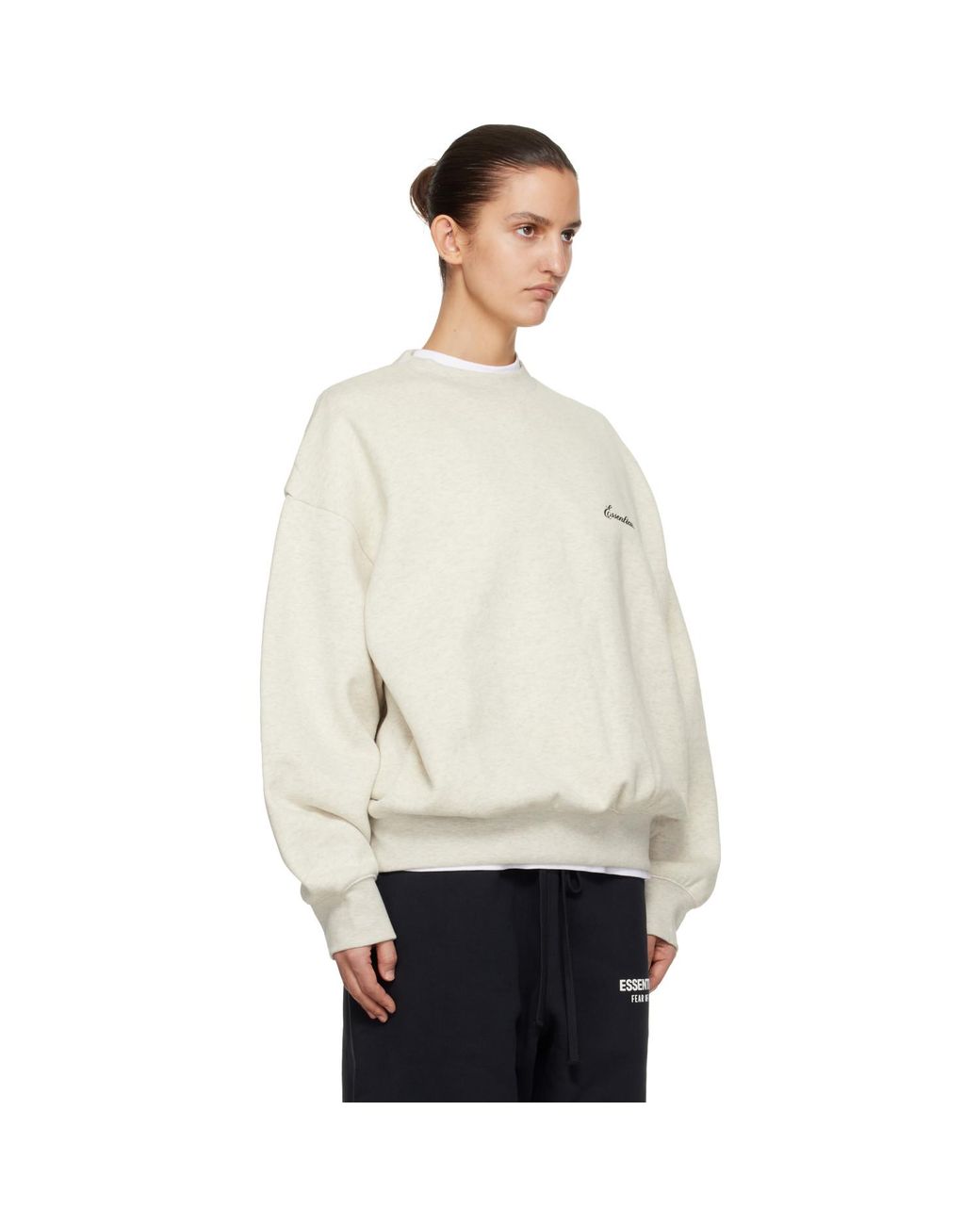 Fear Of God Natural Off- Classic Crewneck Sweatshirt