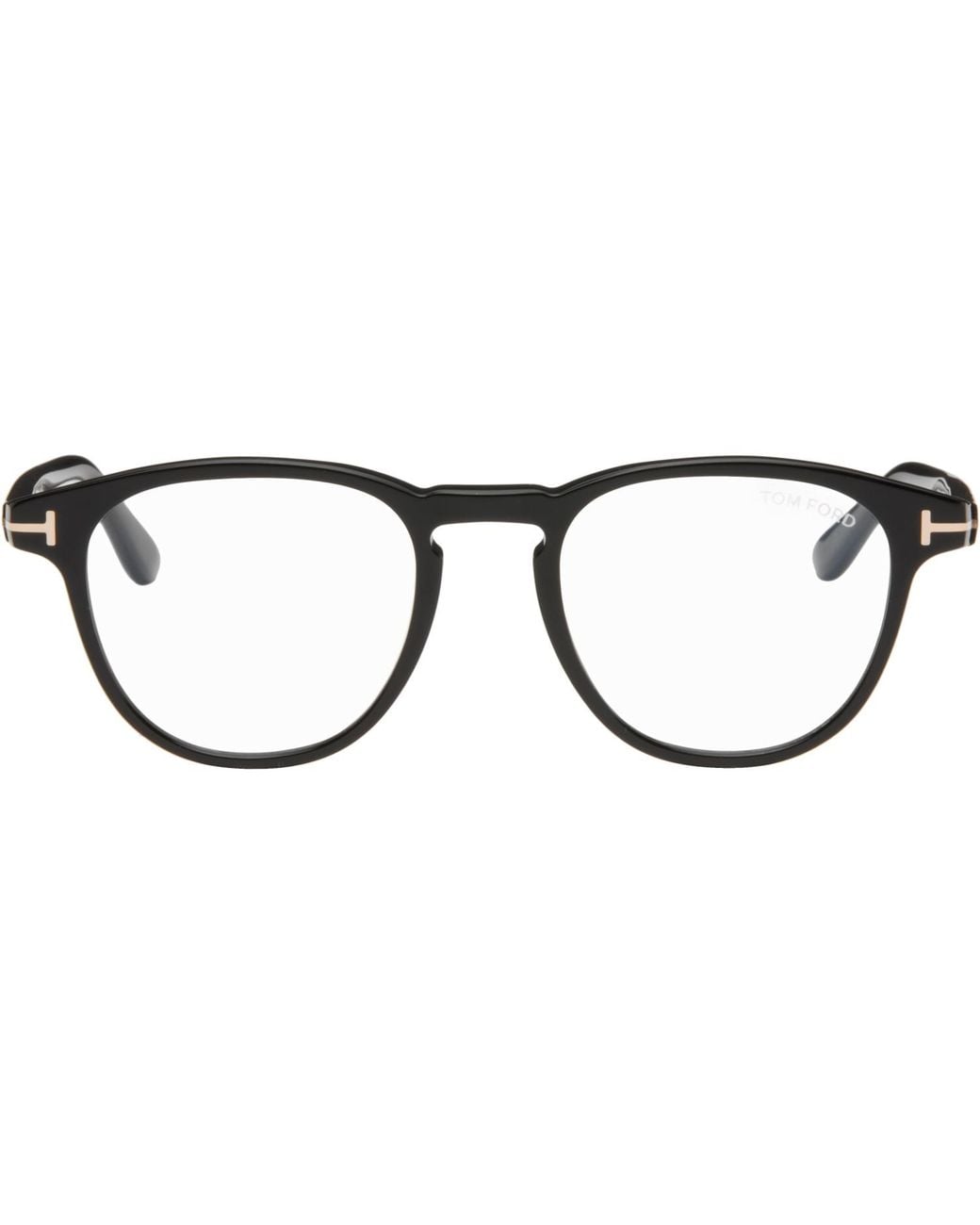 Tom Ford Black Round Glasses for men