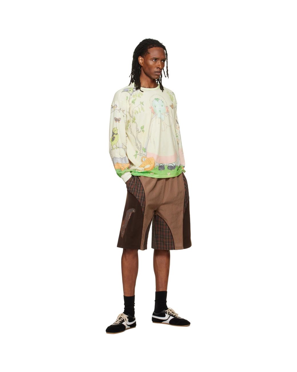 Chopova Lowena Green Woodland Oversized T-Shirt for men