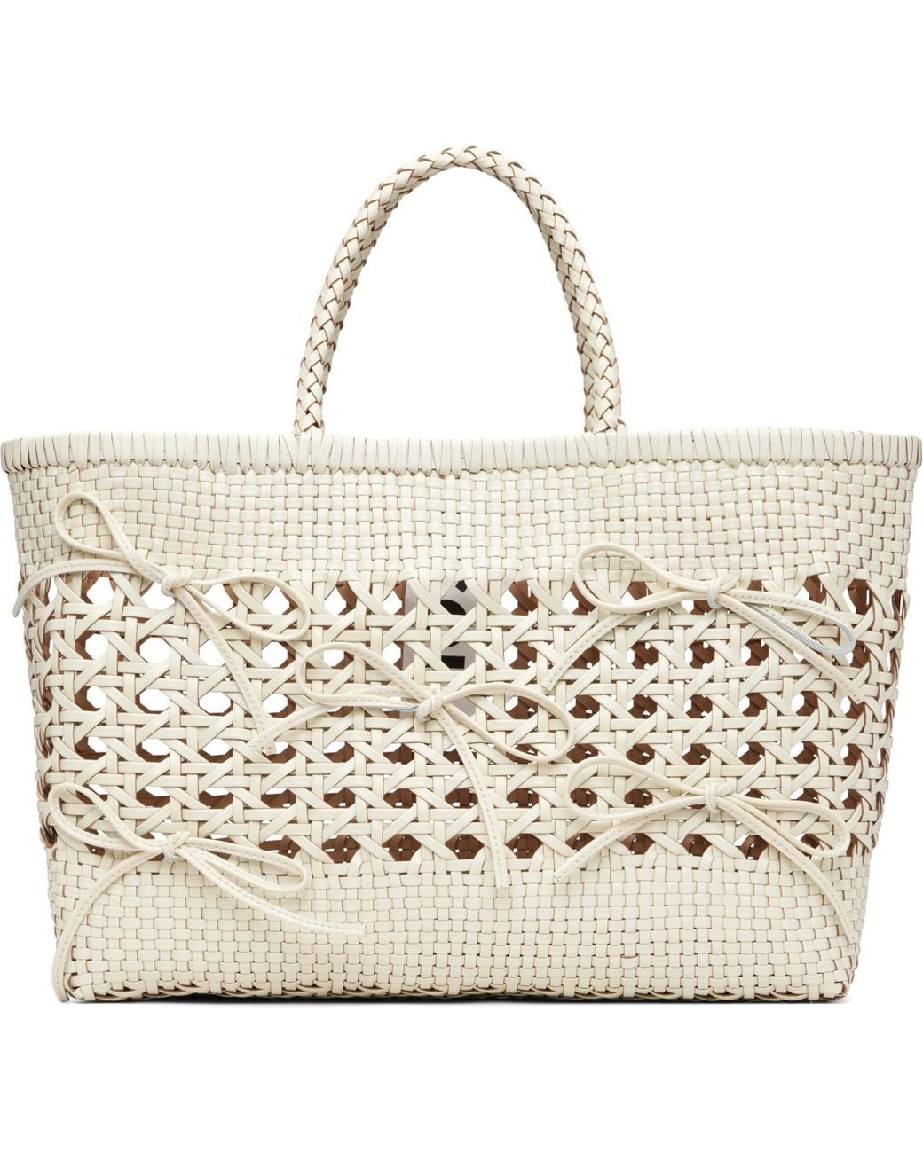 OSOI Metallic Off- Biscuit Tote