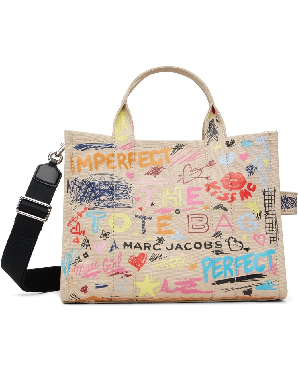 Marc Jacobs Pink 'The Punk Scribble Canvas Medium' Tote