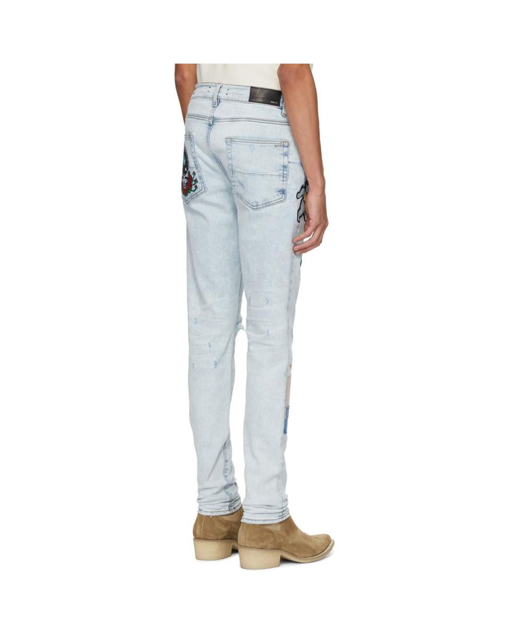 Amiri Denim Blue Grateful Dead Thrasher 