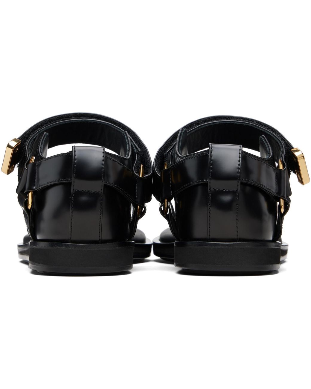 Sacai Black Belted Flip Flop Sandals