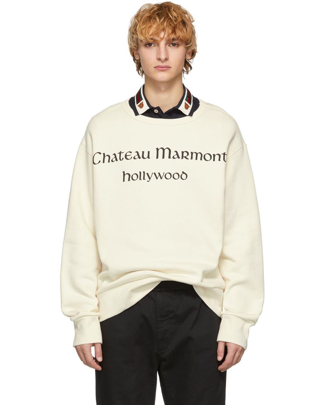 Gucci Off-white 'chateau Marmont' Sweatshirt for Men | Lyst