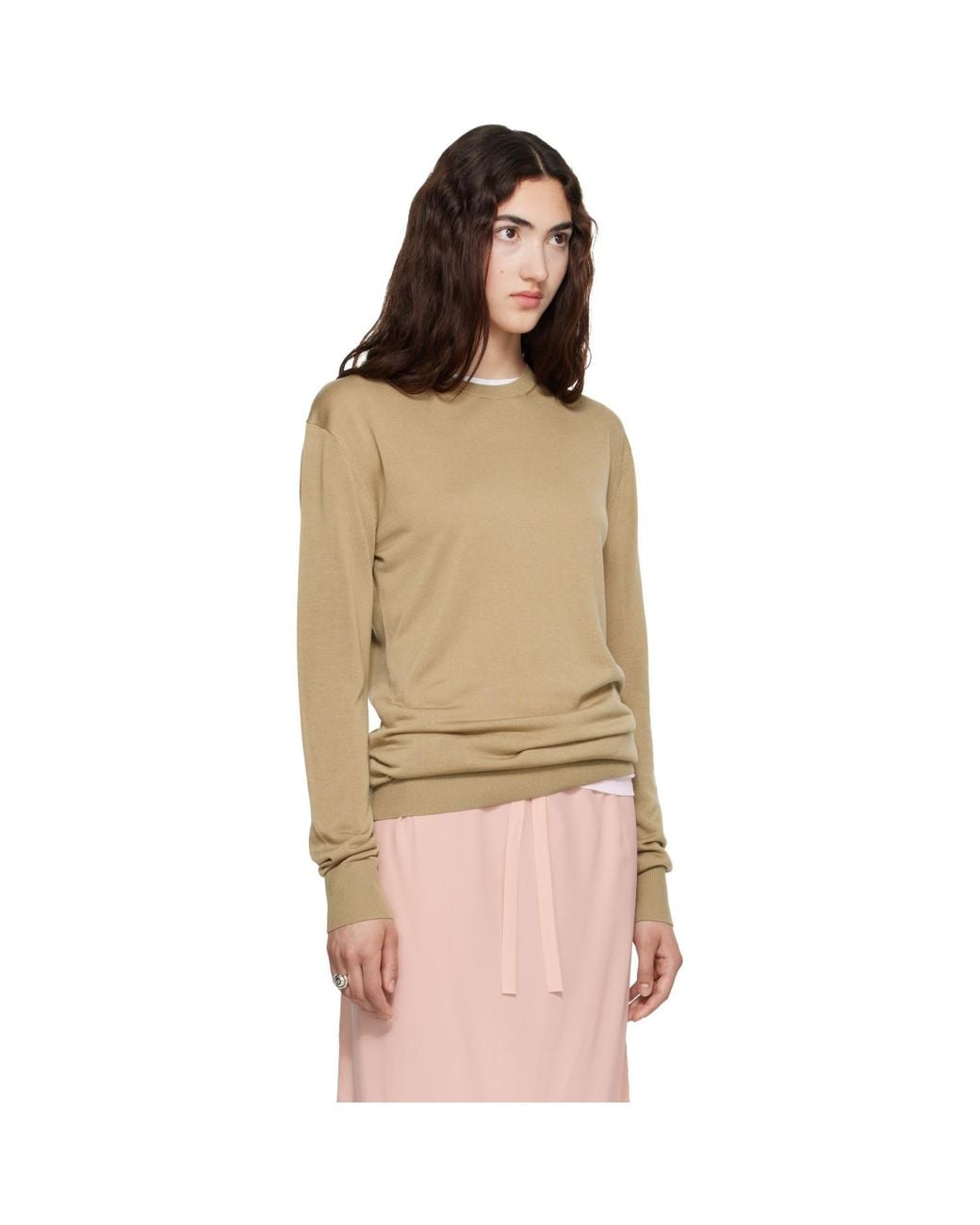 Totême Natural Long-Sleeve Knit Sweater
