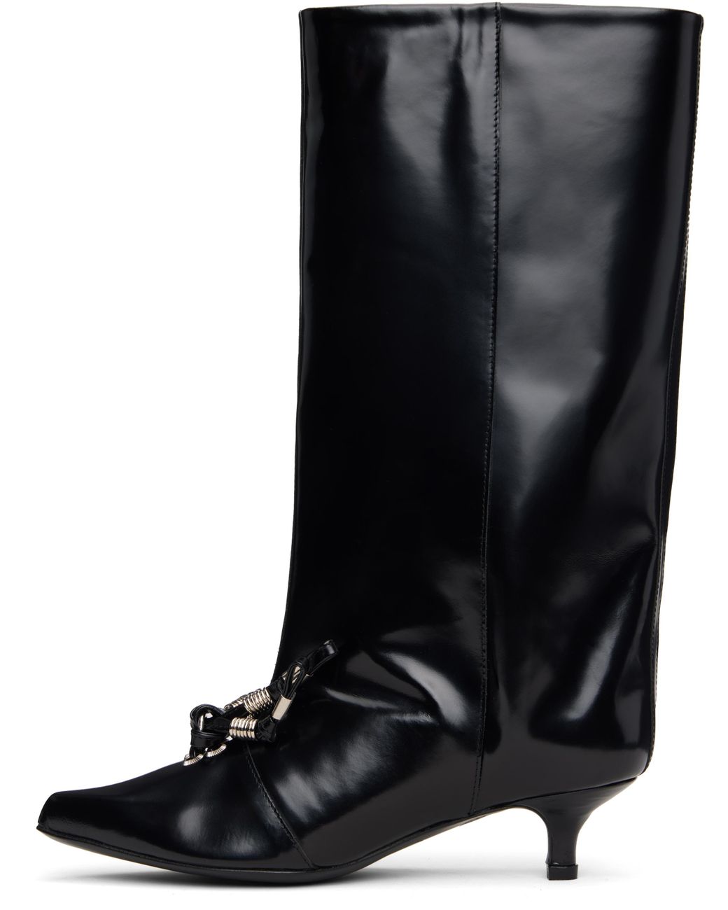 Toga Black Leather Tall Boots