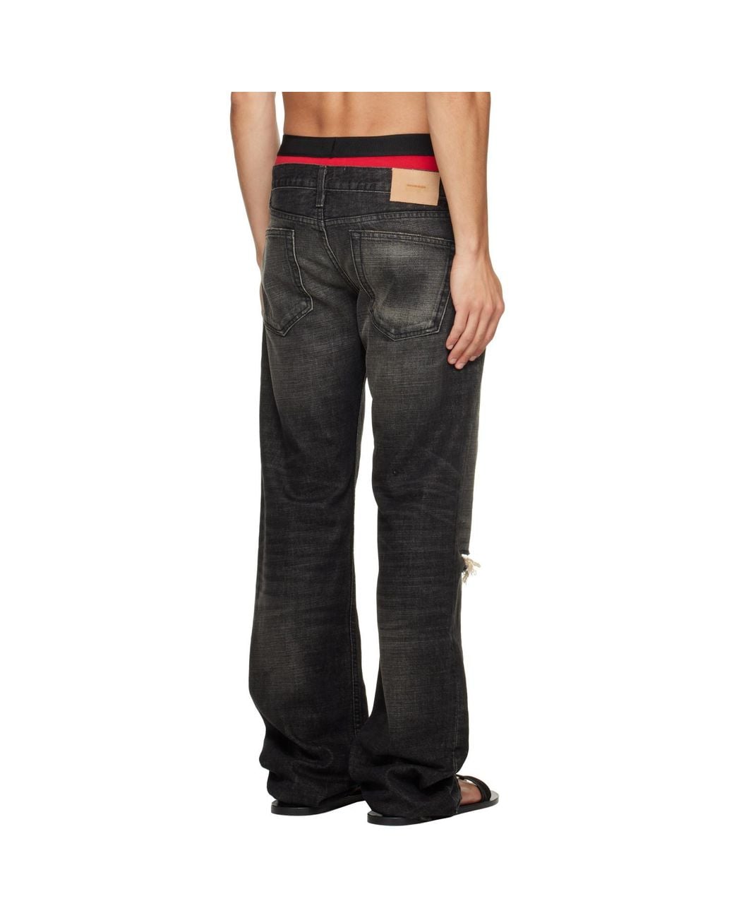 Raimundo Langlois Gray Ssense Exclusive Slim Straight Jeans for men