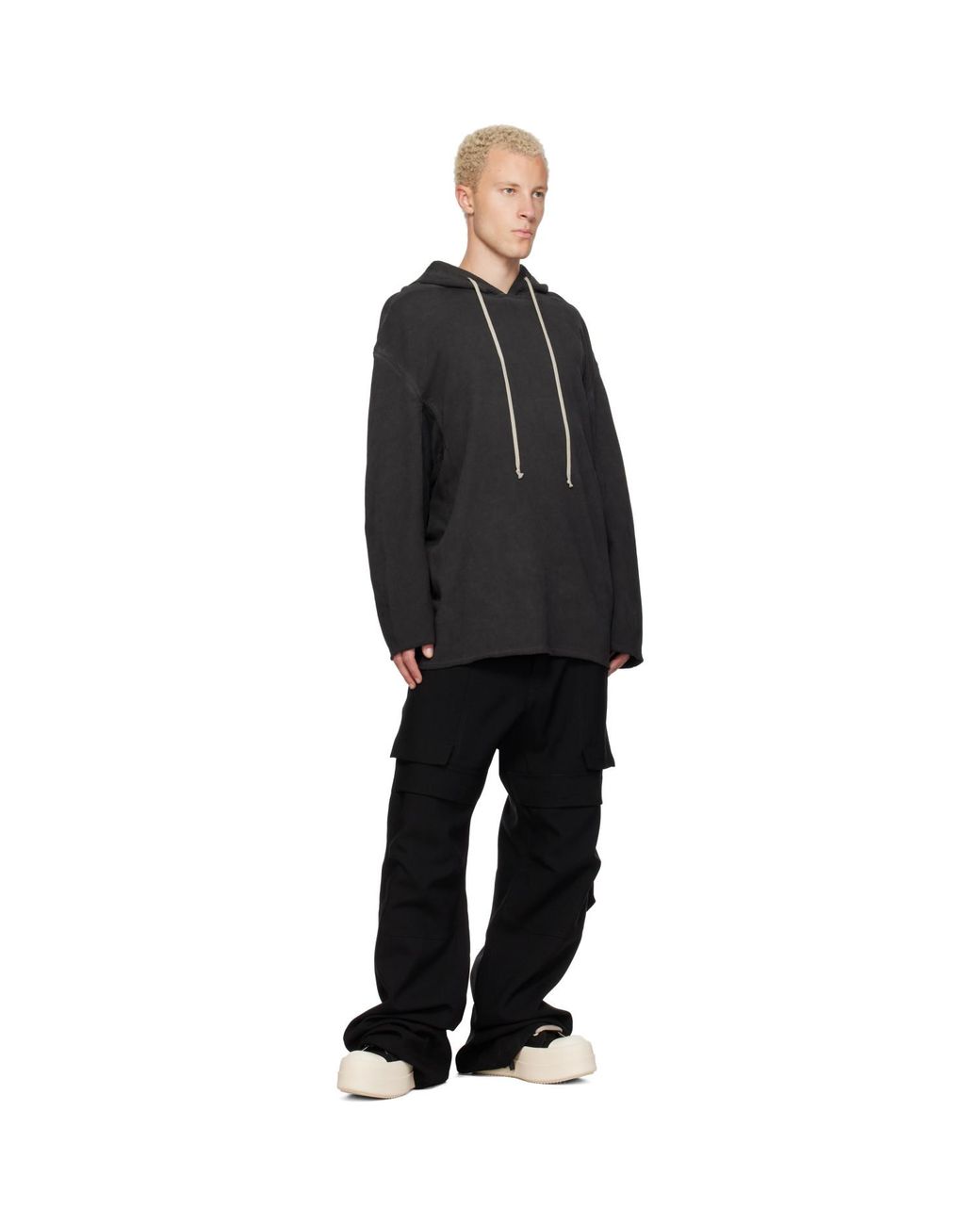 Pull À Capuche Peter Gris Rick Owens pour homme en coloris Black