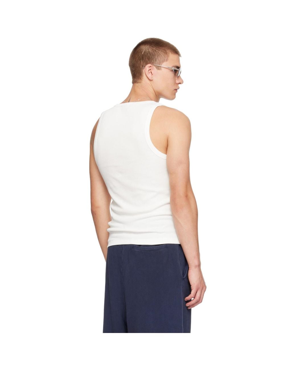 Entire studios White Rib Tank Top for men