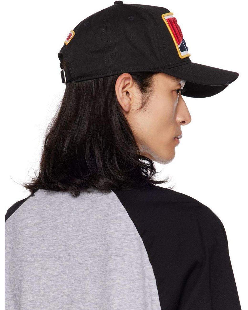 DSquared² Black Embroidered Cap for Men | Lyst