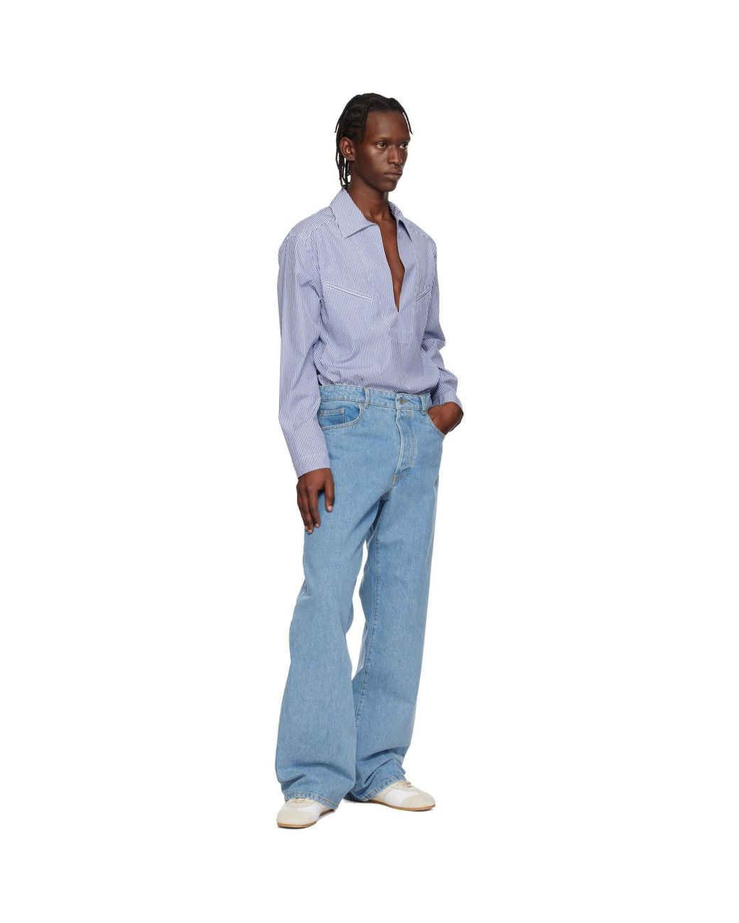 Dries Van Noten Blue Straight Leg Jeans for men