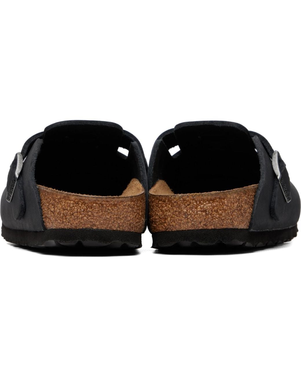 Birkenstock Black Narrow Boston Oiled Leather Loafers
