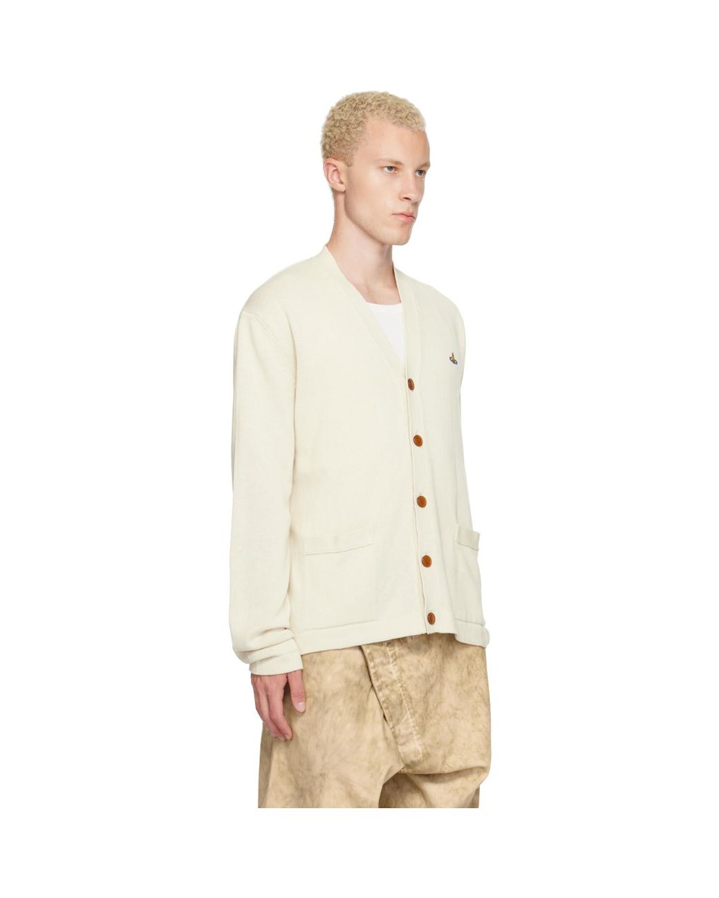 Vivienne Westwood Natural Off- Alex Cardigan for men