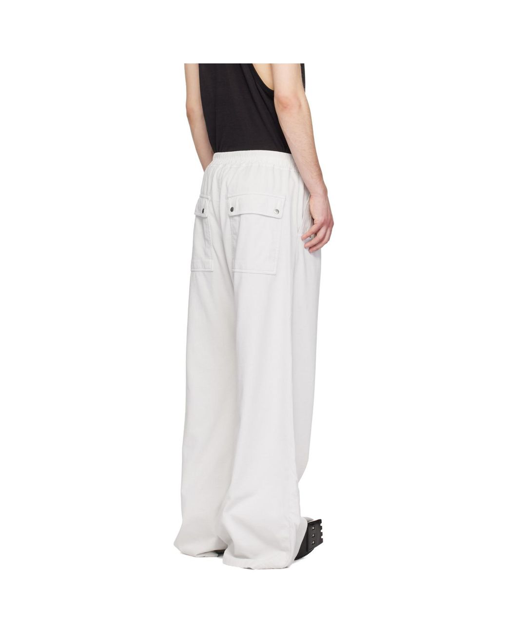 Rick Owens Black Off- Temple Geth Belas Sweatpants for men
