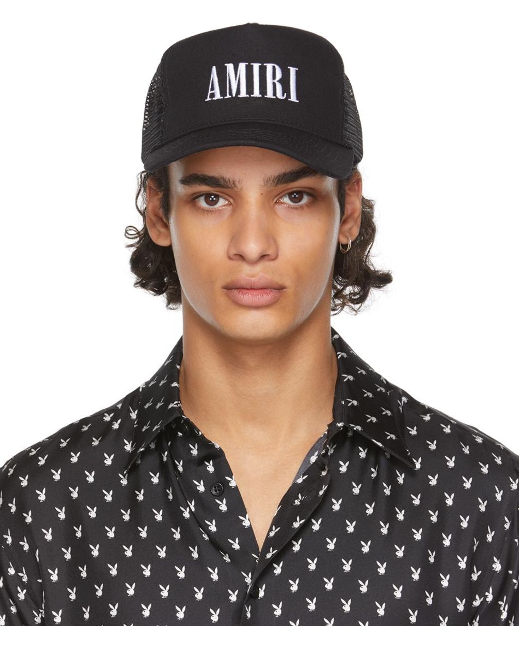 Amiri Cotton Core Logo Trucker Cap in 