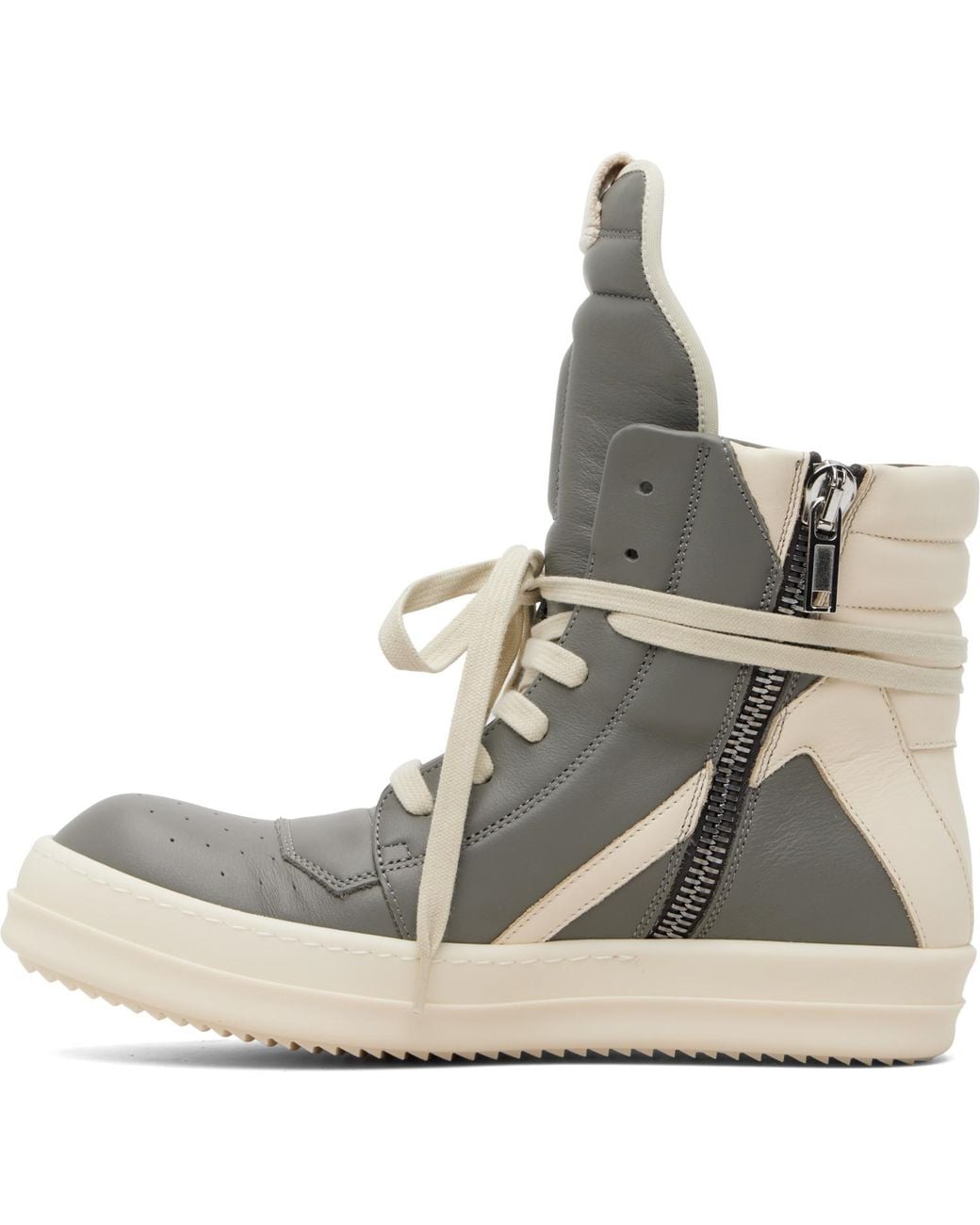 Rick Owens Gray Temple Geobasket Sneakers for men