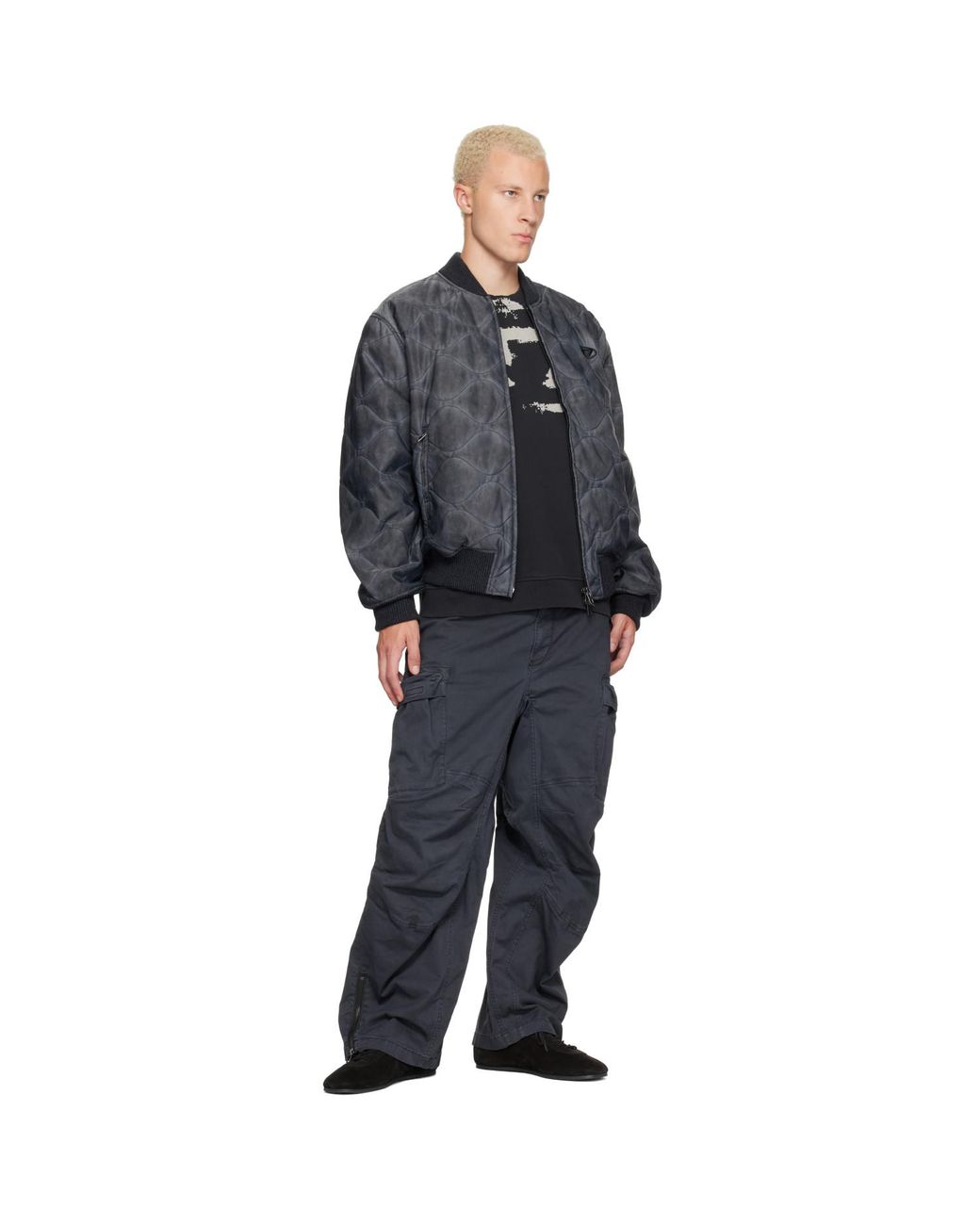 DIESEL Gray J-Type Bomber Jacket for men