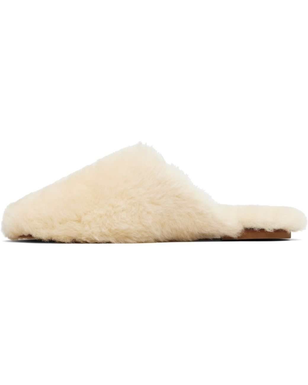 Aeyde Natural Off- Rega Shearling Slippers