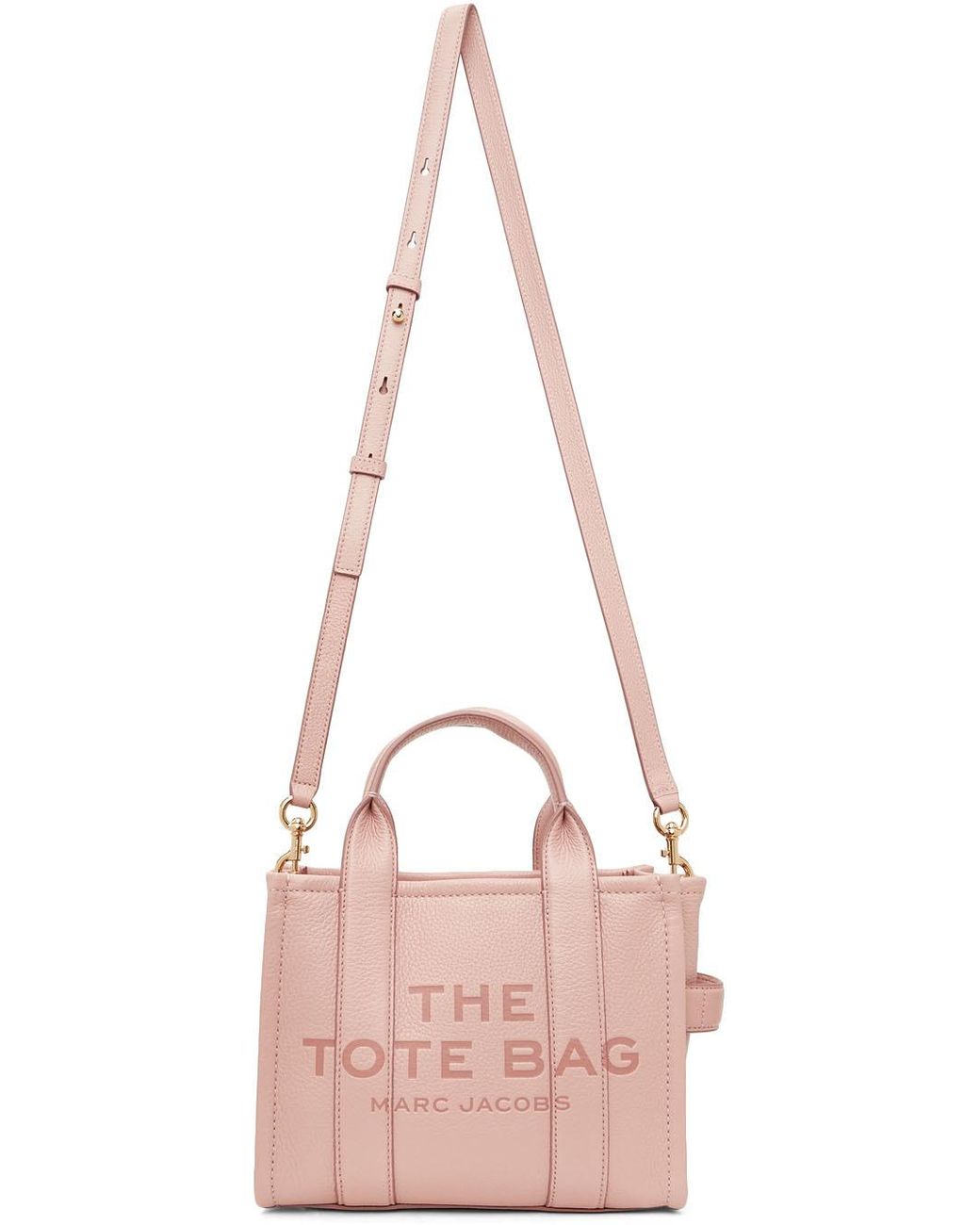 Marc Jacobs The The Leather Mini Traveler Tote Bag Dusty Pink | Lyst