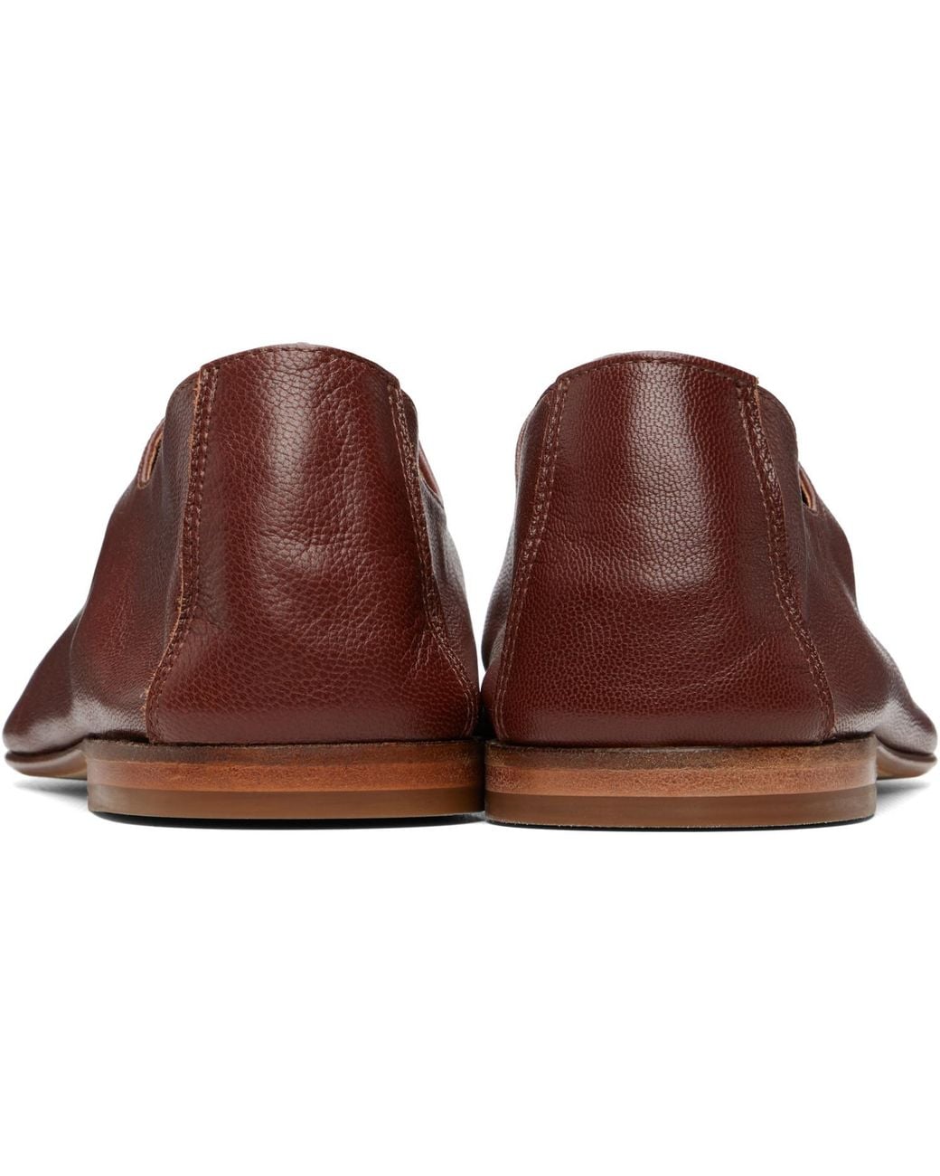 Hereu Brown Plegada Shiny Loafers for men