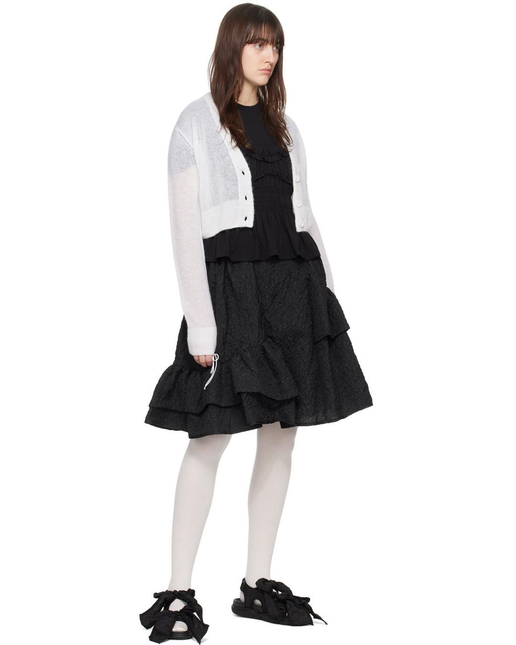 【関税込み】Cecilie Bahnsen ホワイト Vanilla ミニスカート cecilie-bahnsen-Black-Vanilla-