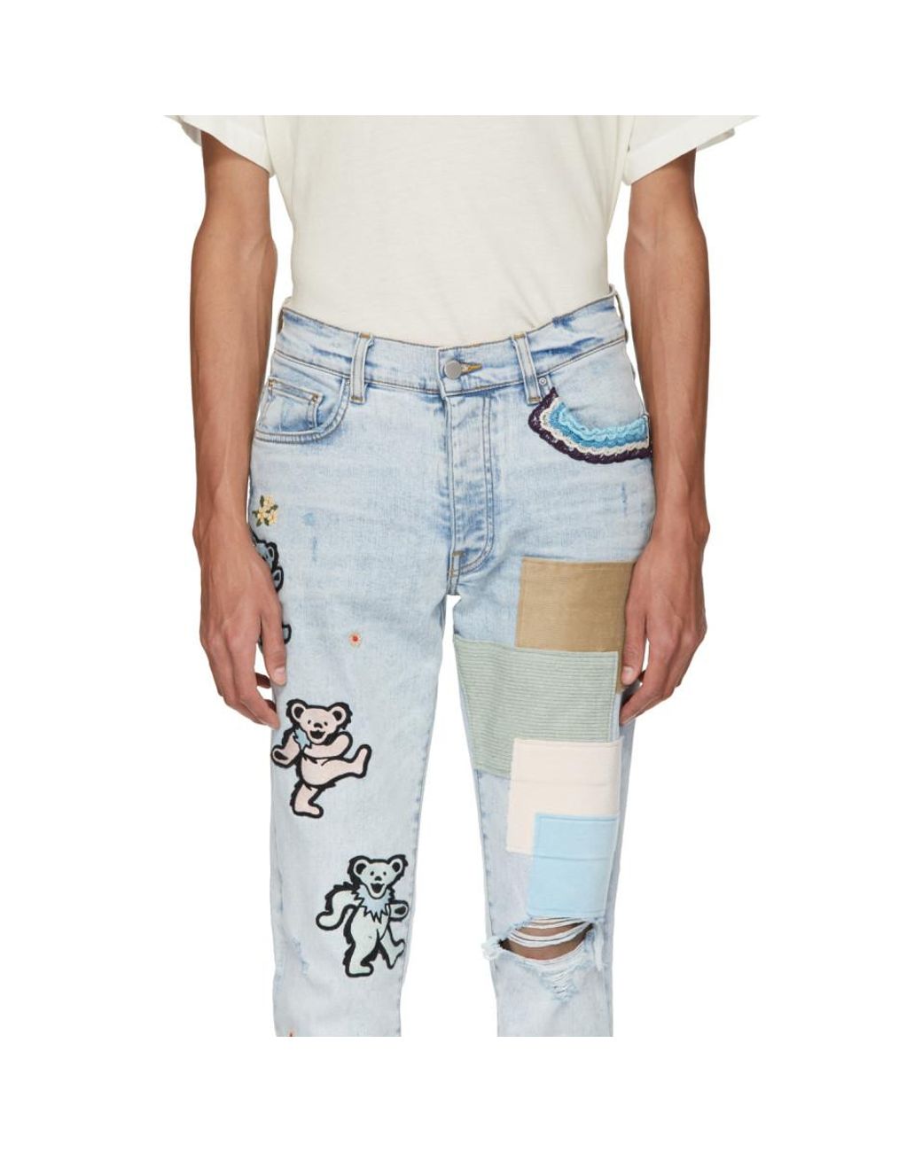 Amiri Denim Blue Grateful Dead Thrasher 