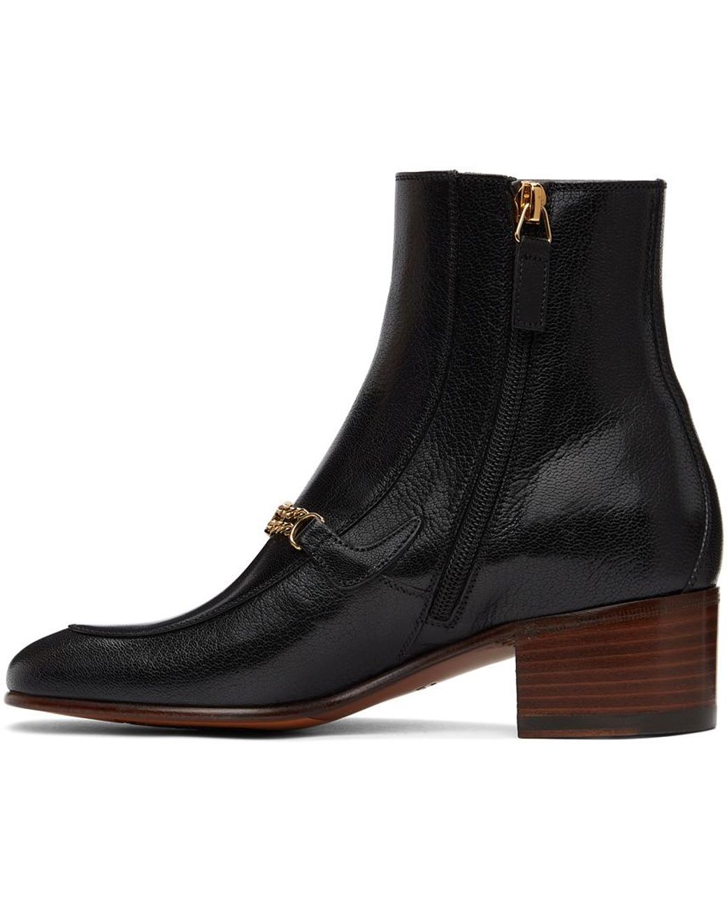 Gucci Interlocking G Chain Ankle Boots 