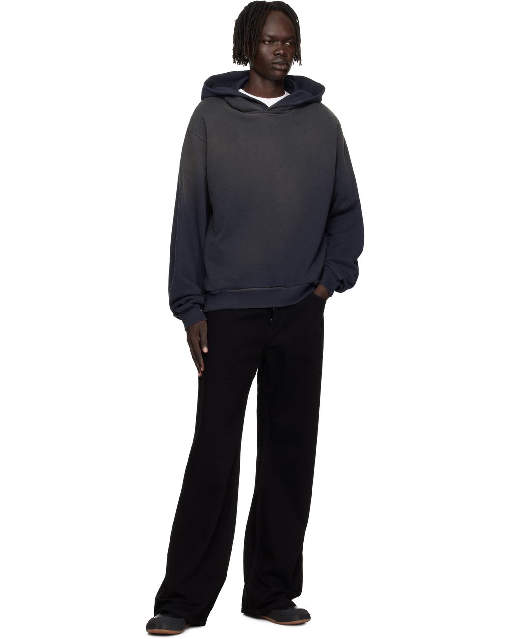 Acne Black Logo Hoodie for men