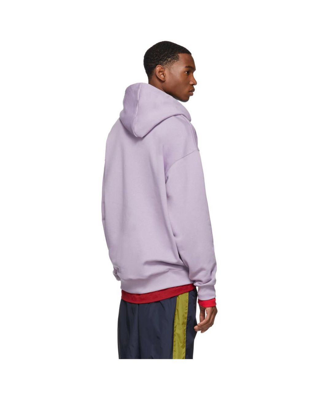 Purple Oversized Farrin Face Hoodie 