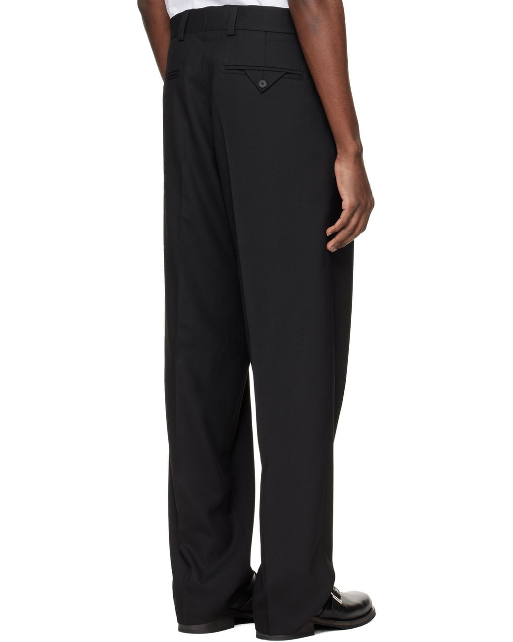HUGO Black Modern-Fit Stretch Twill Trousers for men