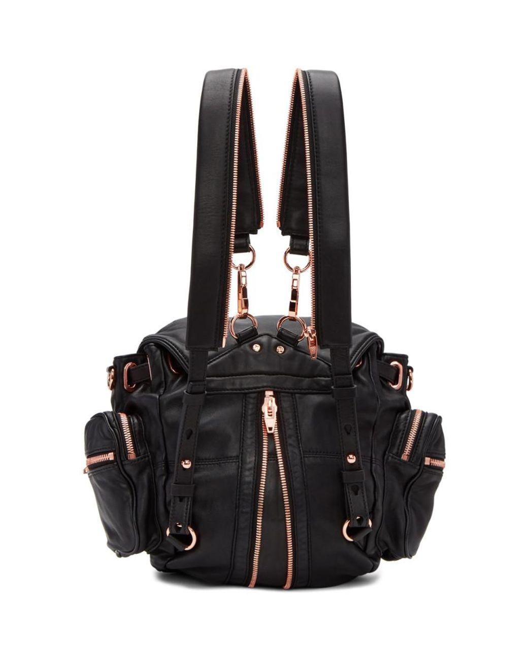Alexander Wang Black & Rose Gold Mini Marti Backpack | Lyst Alexander Wang Black & Rose Gold Mini Marti Backpack | Lyst