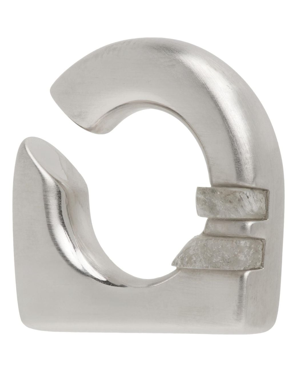 Rick Owens Gray Tower Crystal Prong Ear Cuff for men